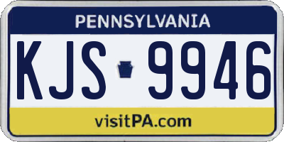 PA license plate KJS9946