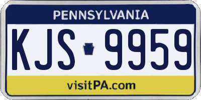 PA license plate KJS9959