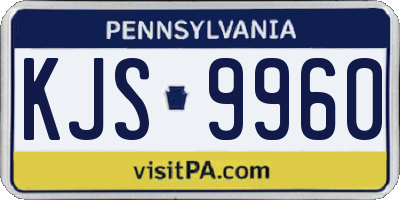 PA license plate KJS9960