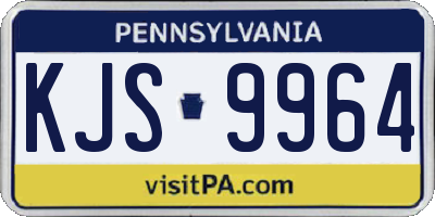 PA license plate KJS9964