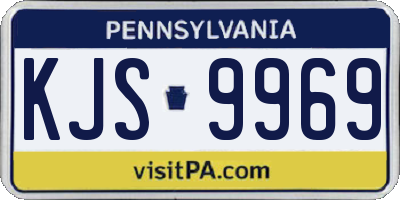 PA license plate KJS9969