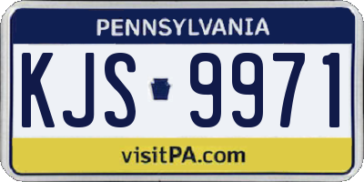 PA license plate KJS9971