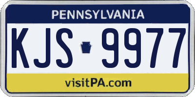 PA license plate KJS9977
