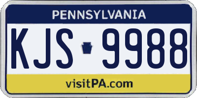 PA license plate KJS9988