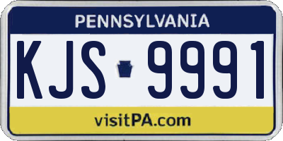 PA license plate KJS9991