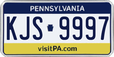 PA license plate KJS9997