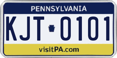 PA license plate KJT0101