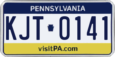 PA license plate KJT0141