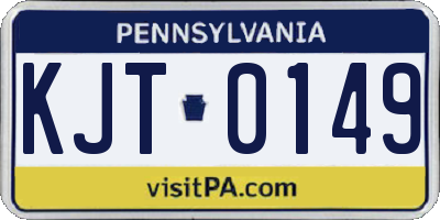PA license plate KJT0149