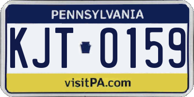 PA license plate KJT0159