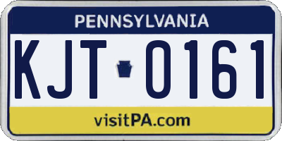 PA license plate KJT0161