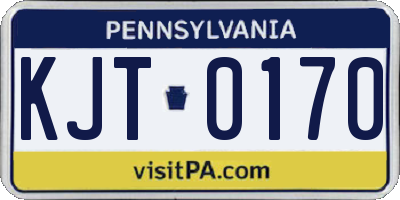 PA license plate KJT0170