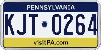 PA license plate KJT0264