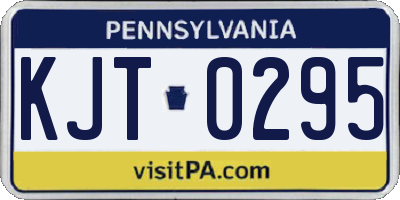 PA license plate KJT0295