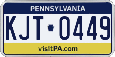 PA license plate KJT0449