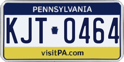 PA license plate KJT0464
