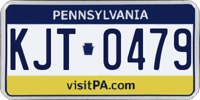 PA license plate KJT0479