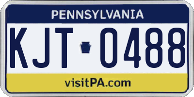PA license plate KJT0488