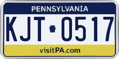 PA license plate KJT0517