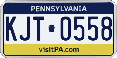 PA license plate KJT0558
