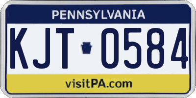 PA license plate KJT0584