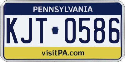 PA license plate KJT0586