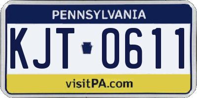 PA license plate KJT0611