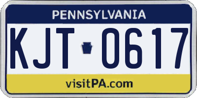 PA license plate KJT0617