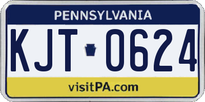 PA license plate KJT0624