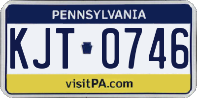 PA license plate KJT0746