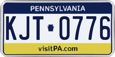 PA license plate KJT0776