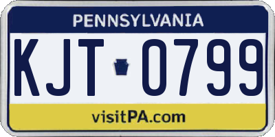 PA license plate KJT0799