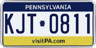 PA license plate KJT0811