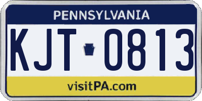 PA license plate KJT0813