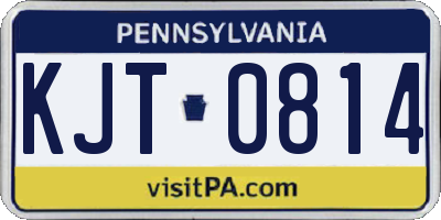 PA license plate KJT0814