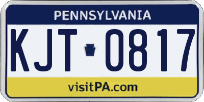 PA license plate KJT0817