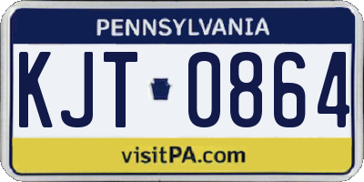 PA license plate KJT0864