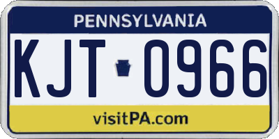 PA license plate KJT0966