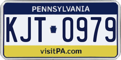 PA license plate KJT0979