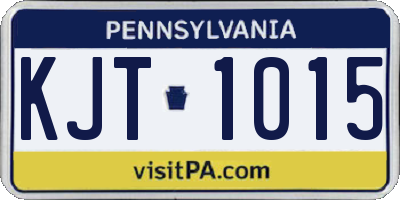 PA license plate KJT1015