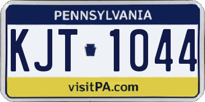 PA license plate KJT1044