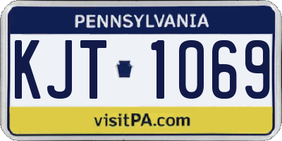 PA license plate KJT1069