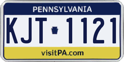 PA license plate KJT1121