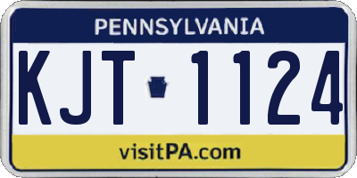 PA license plate KJT1124