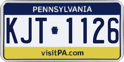 PA license plate KJT1126