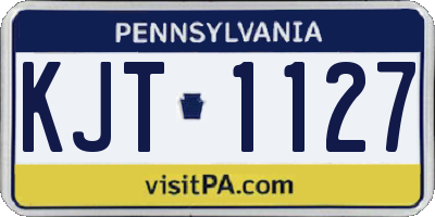 PA license plate KJT1127