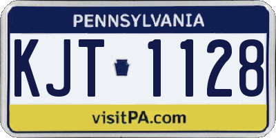 PA license plate KJT1128