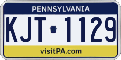 PA license plate KJT1129