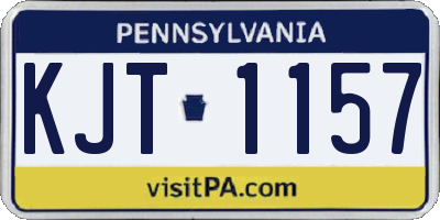 PA license plate KJT1157