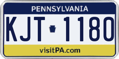 PA license plate KJT1180